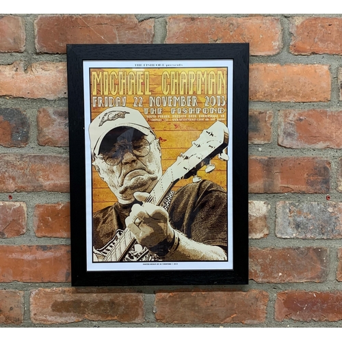 3633 - The Michael Chapman Collection - framed Michael Chapman promotional gig poster, 47cm x 35cm