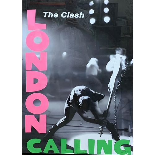 3640 - Large Clash 'London Calling' promotional poster, framed, 85cm x 60cm