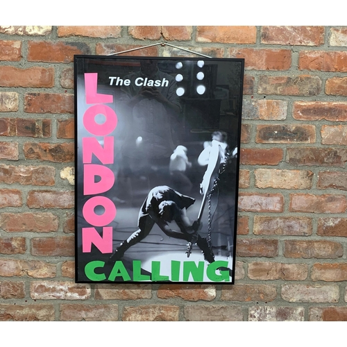 3640 - Large Clash 'London Calling' promotional poster, framed, 85cm x 60cm