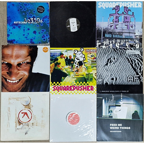 3644 - Rare Warp Records vinyl job lot to include Aphex Twin, Square Pusher, AFX etc