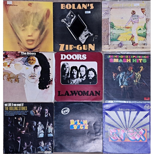 3648 - Vinyl job lot to include Elton John (yellow vinyl version), The Doors, Hendrix and T-Rex etc