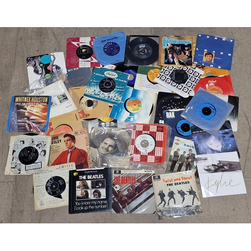 3664 - Collection of mixed genre vinyl records and singles to include Queen, Michael Jackson, Abba etc