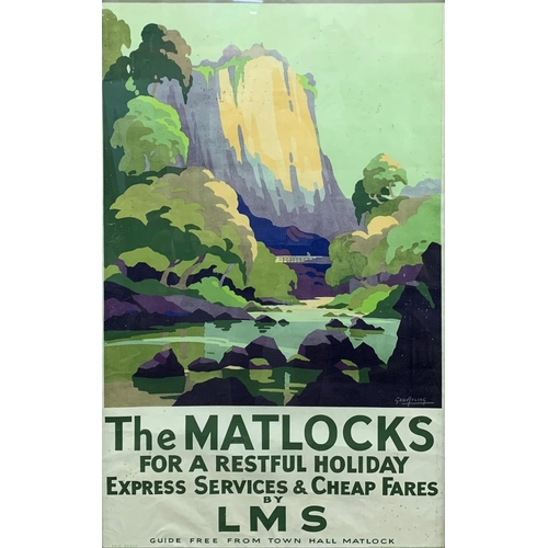 3541 - Large original railway poster, The Matlocks 'For A Restful Holiday', by Geo Ayling (1887-1960), prin... 