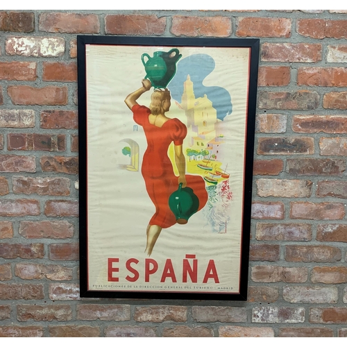 3694 - Collection of vintage Spanish travel tourism posters to include Guy George and Delpy examples, 96cm ... 