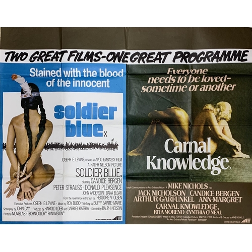 3699 - Original double UK Quad poster, 'Soldier Blue' and 'Carnal Knowledge', printed by W.E Berry Ltd, 100... 