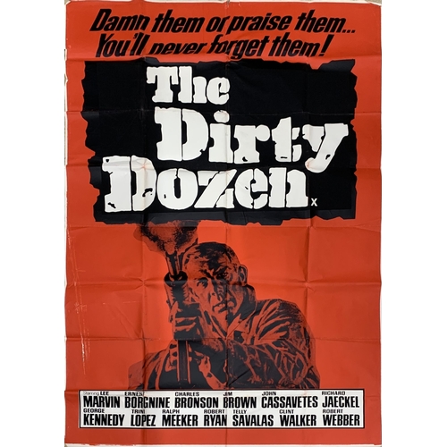 3705 - Very large 'The Dirty Dozen' UK Quad poster, starring Lee Marvin, Charles Bronson, printed by Lonsda... 