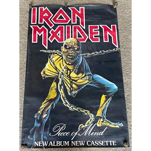 3707 - Large Iron Maiden promotional poster, Piece Of Mind album, 155cm x 101cm