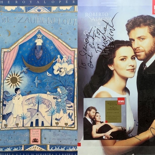 3709 - EMI Classics opera poster, signed by both Roberto Alagna and Angela Gheorghiu.  H84cm, W58cm. and a ... 