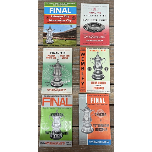 3739 - Football - collection of vintage FA Cup final programmes, to include Leicester City v Manchester Cit... 