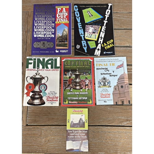 3741 - Football - collection of vintage FA Cup final programmes, to include Arsenal v West Ham 1980, Man Ci... 