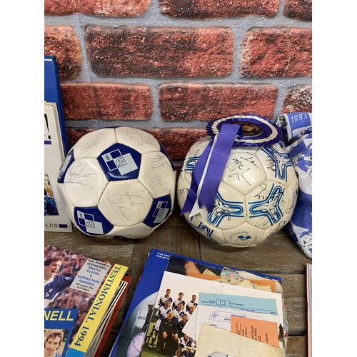 3745 - Football - large collection of vintage Bristol Rovers memorabilia to include signed footballs, progr... 