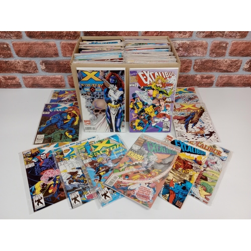 3581 - MARVEL COMICS: Approx 159 Mix of Excalibur and Xfactor comics, to include sealed examples with colle... 