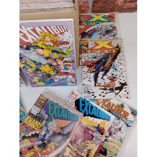 3581 - MARVEL COMICS: Approx 159 Mix of Excalibur and Xfactor comics, to include sealed examples with colle... 