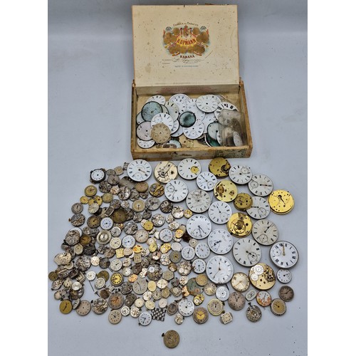 34 - Large collection of watch dials, pocket and wristwatch movement (a large collection)
