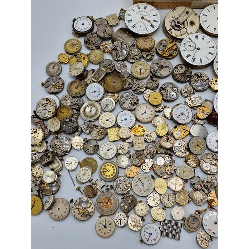 34 - Large collection of watch dials, pocket and wristwatch movement (a large collection)