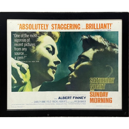 3680 - Original 'Saturday Night, Sunday Morning' film poster, US half sheet poster from the 1960s first rel... 