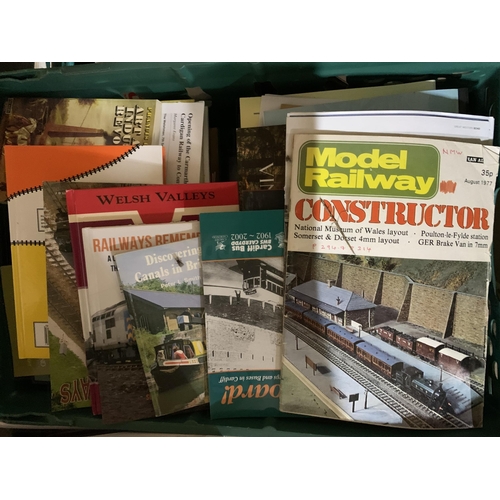 3524 - Extensive collection of vintage train related books, magazines and DVD's (9 crates)