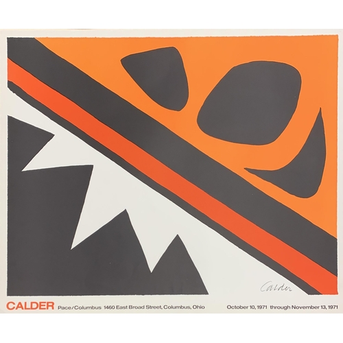 560 - Alexandra Calder (1898-1976) Pace/Columbus exhibition poster, 1971 La Grenouille et la Scie, 92cm x ... 