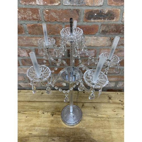 90 - India Jane of London Venetian style electric five branch candelabra, H 71cm x Dia 44cm