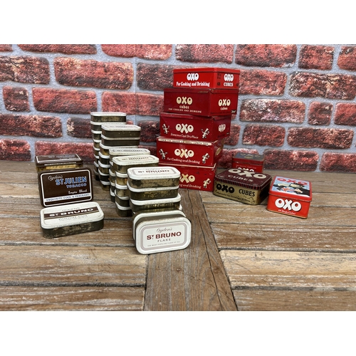 11 - Quantity of vintage advertising tins to include tobacco and OXO examples