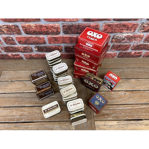 11 - Quantity of vintage advertising tins to include tobacco and OXO examples