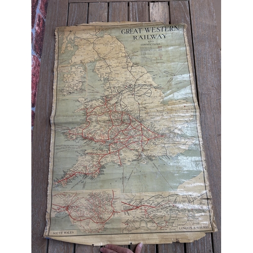 8 - Large collection of unframed maps to include vintage examples (one box)