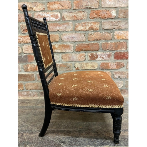 1047 - Alfred Waterhouse (1830-1895) - ebonised nursing chair