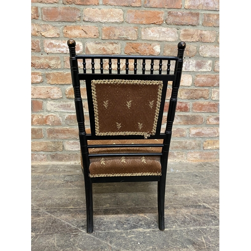 1047 - Alfred Waterhouse (1830-1895) - ebonised nursing chair