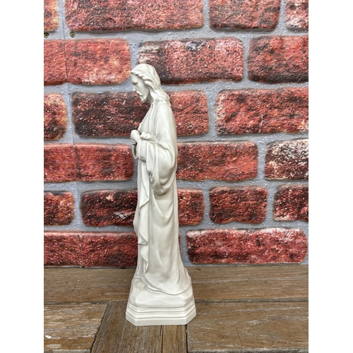 48 - Antique Parian Jesus Christ sculpture, H 37cm