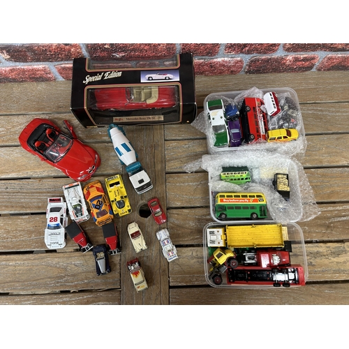 176 - Very large quantity of unboxed toy cars to include Corgi, Matchbox & Saico examples. Approx 60.