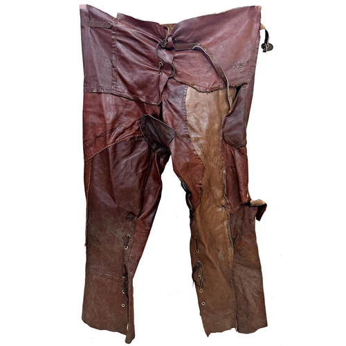 685 - Pair of leather cowboy chaps