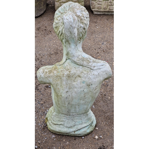 A weathered reconstituted stone t…