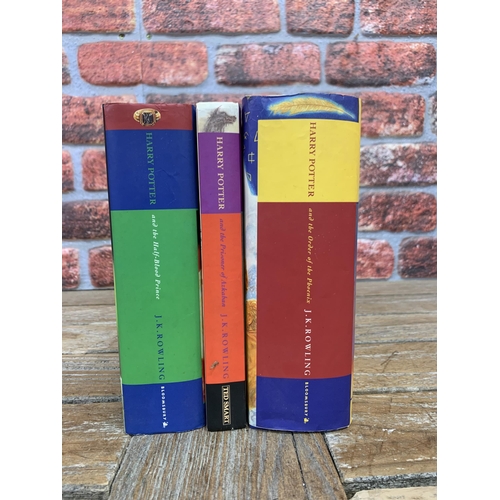 721 - Three vintage Harry Potter hard back books to include Order Of The Phoenix, Half Blooded Prince and ... 