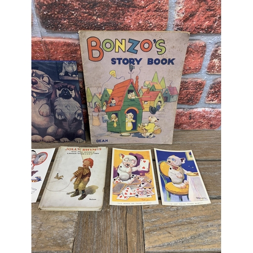 724 - George E Studdy - Bonzo's Story Book together with The Nostalgia Collection - 'A Dog Called Bonzo' b... 