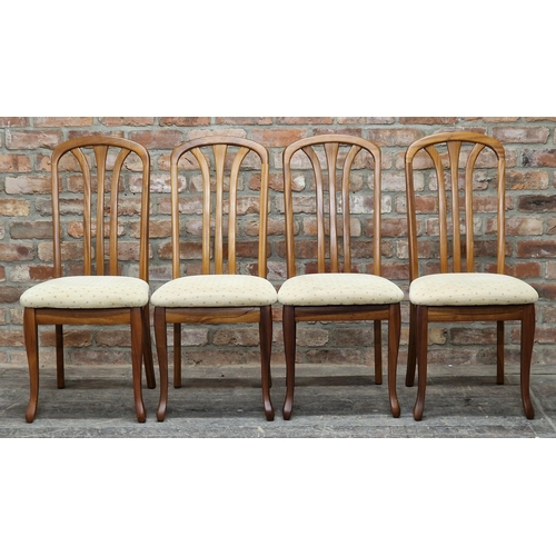 1053 - Set of four 20th century 'Arran' chairs with upholstered seats, H 97cm (4)