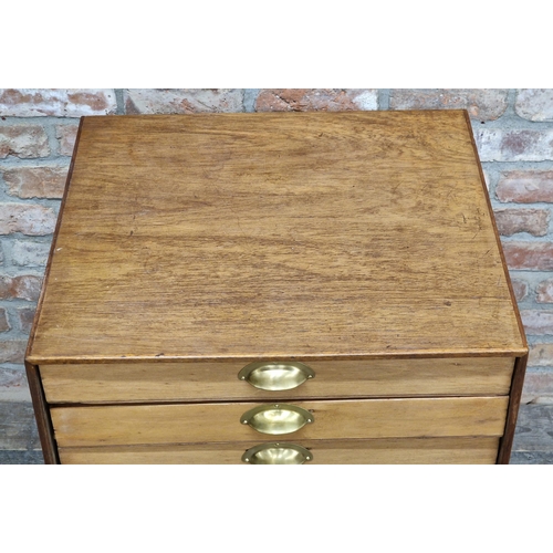 1099 - Vintage ten drawer specimen / collectors chest, H 87cm x W 63cm x D 56cm