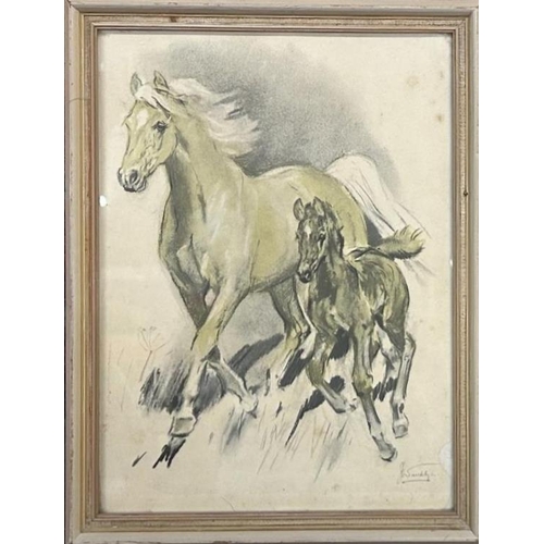 172 - Large assortment of animal and hunting related artwork and prints to include original sketch and wat... 