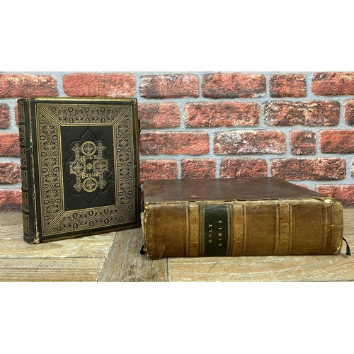 161 - Two impressive Victorian brass bound bibles (2)