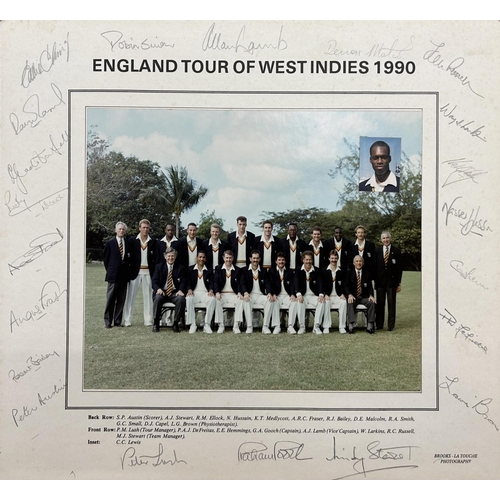 188 - Signed England cricket 1990 tour of West Indies photograph