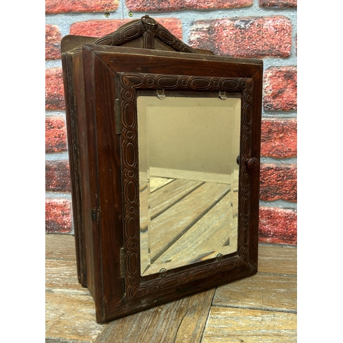 691 - Victorian wall cabinet, 34cm x 25cm x 14cm