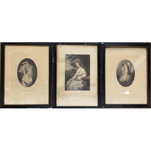 3090 - Three Victorian period fashion prints depicting attractive ladies, 37cm x 31cm (3)