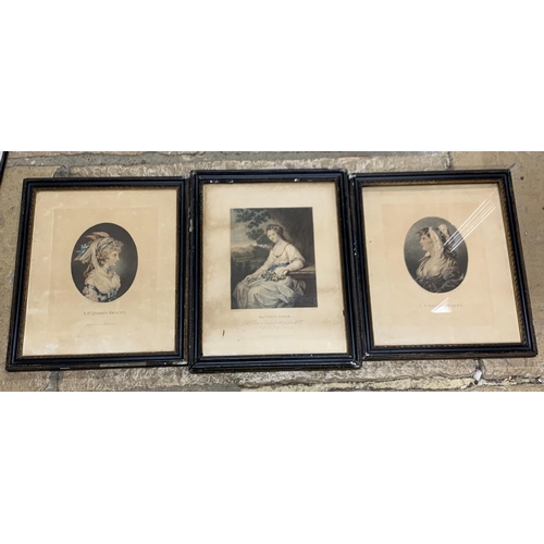 3090 - Three Victorian period fashion prints depicting attractive ladies, 37cm x 31cm (3)