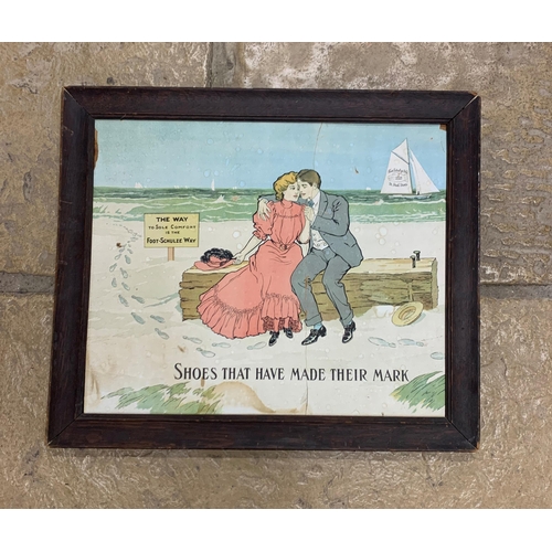 3111 - Foot-Schulze advertising poster, mounted on card, 35 x 42cm, oak frame