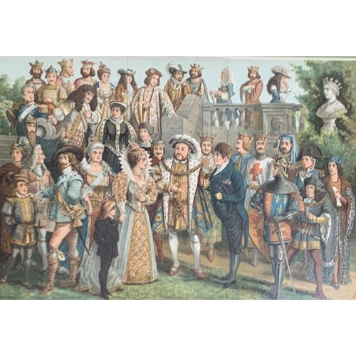 3119 - After Richard Simkin - 'The Kings and Queens of England', printed by Emrik & Binger, chromolithograp... 