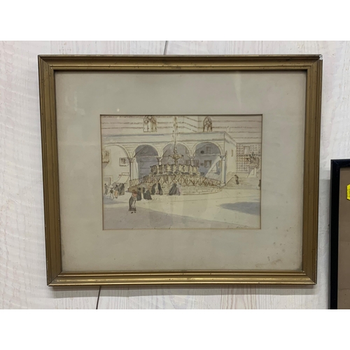 3116 - Mary Hogarth (1861-1935) - continental street scene, signed, watercolour, 20 x 28cm, framed