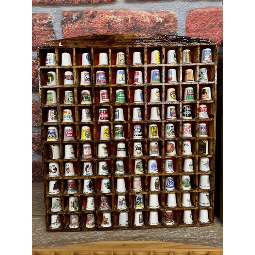 766 - Extensive and impressive collection of vintage thimbles and stands