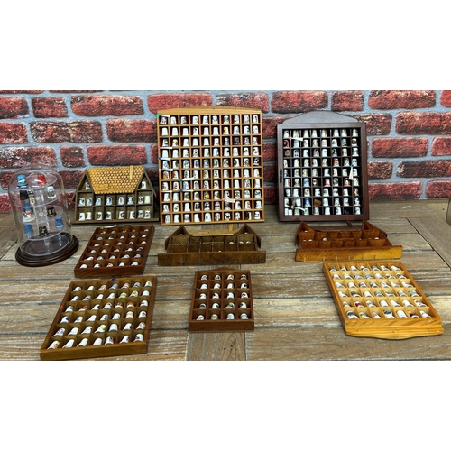 766 - Extensive and impressive collection of vintage thimbles and stands