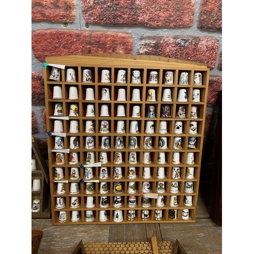 766 - Extensive and impressive collection of vintage thimbles and stands