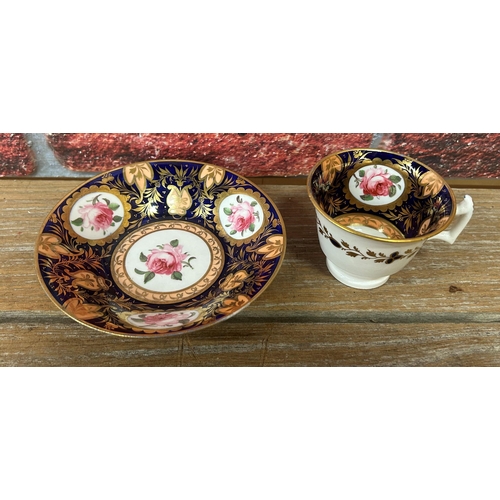 433 - Quantity of Victorian hand painted floral cabinet cups and saucers (4)