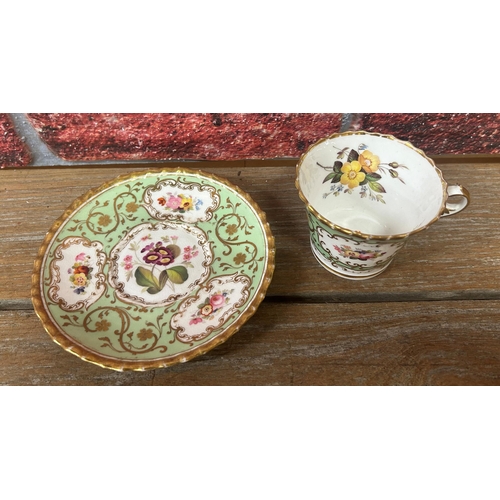 433 - Quantity of Victorian hand painted floral cabinet cups and saucers (4)